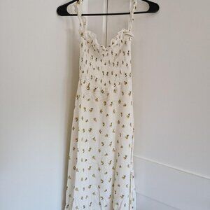 Reformation Floral Print Midi Length Dress